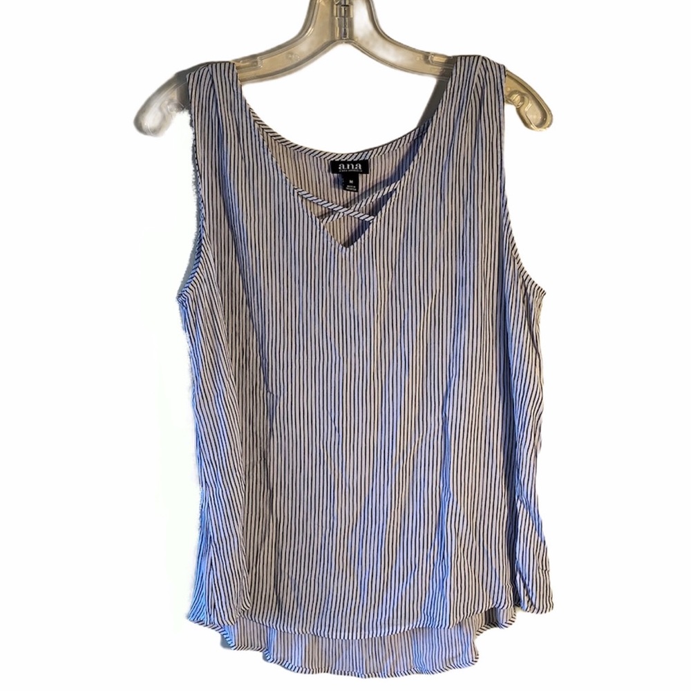 a.n.a | Flowy Pinstripe Tank Top | M